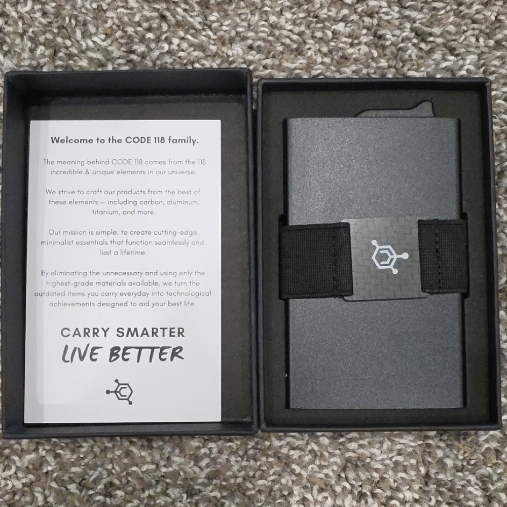 CODE 118 Classic Jet Black RFID Blocking Wallet W… - image 2